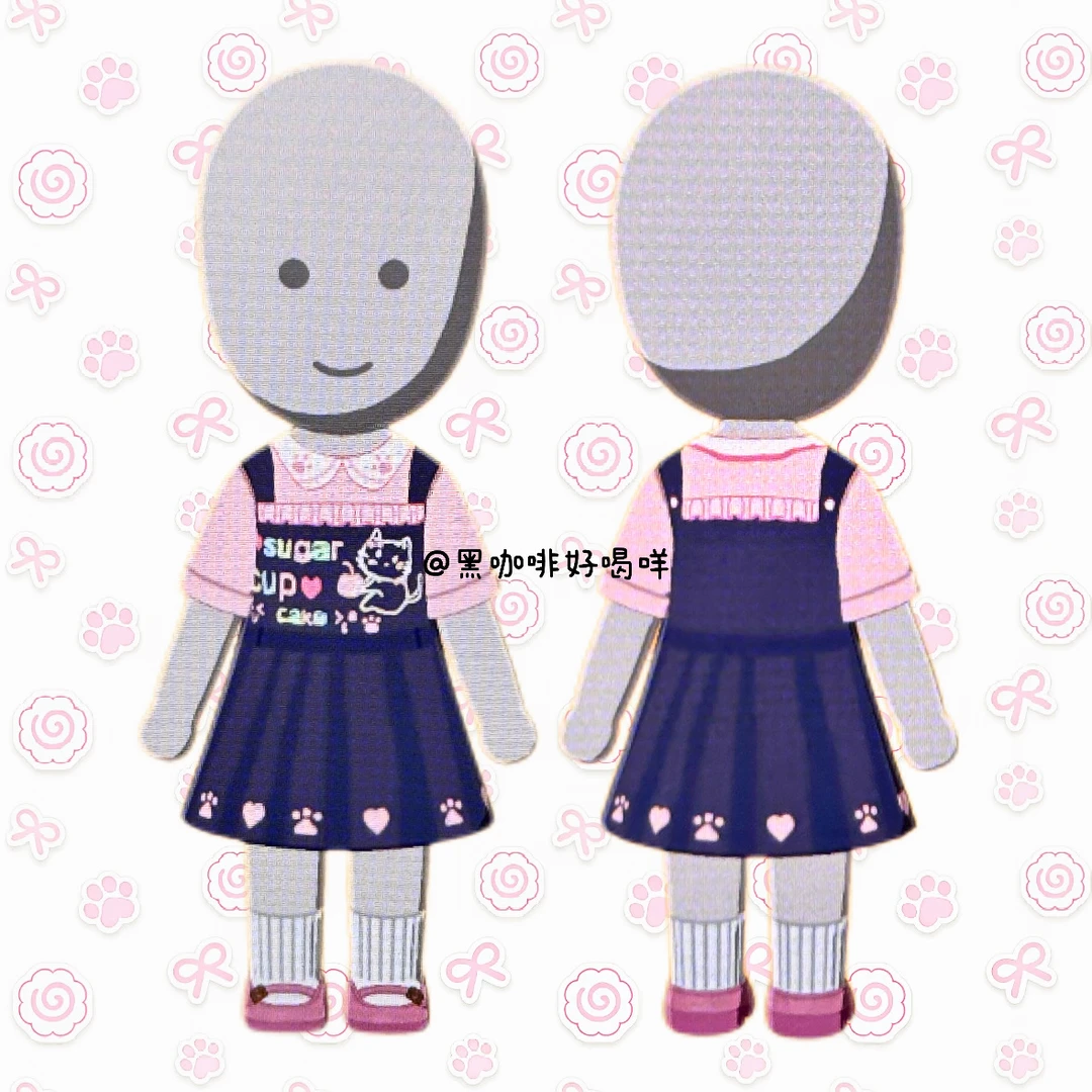 Cute Girly Outfit Pattern Sheet for Tomodachi Life — Tomodachi Life DIY pattern