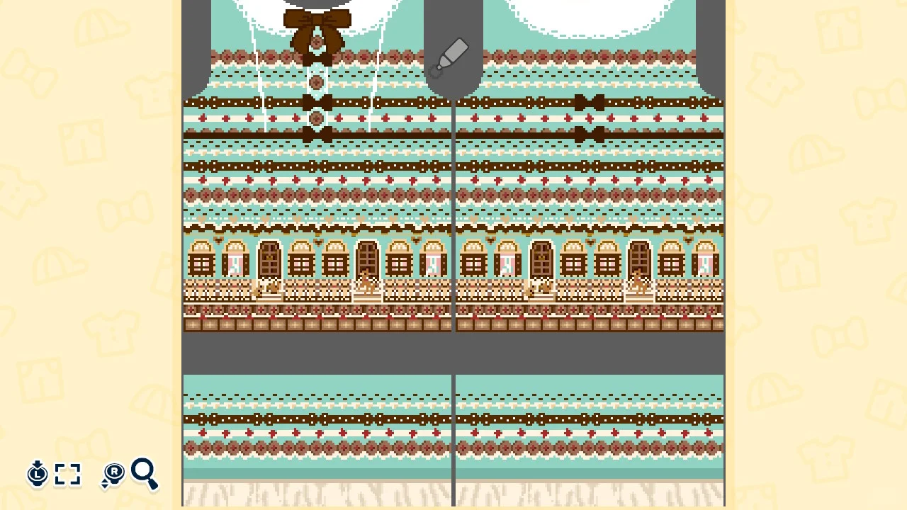 Feuille de motif – Robe Lolita Cyber inspirée du style AP kougai — Tomodachi Life motif DIY (image 2)