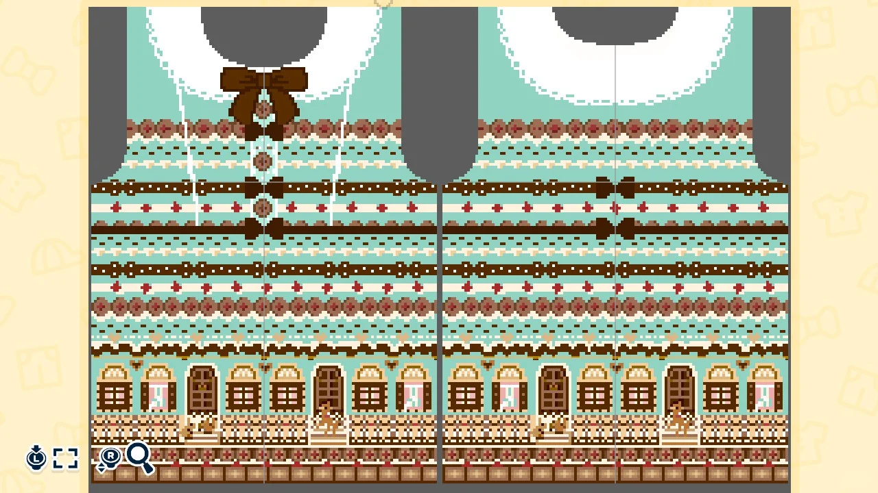 Feuille de motif – Robe Lolita Cyber inspirée du style AP kougai — Tomodachi Life motif DIY (image 4)