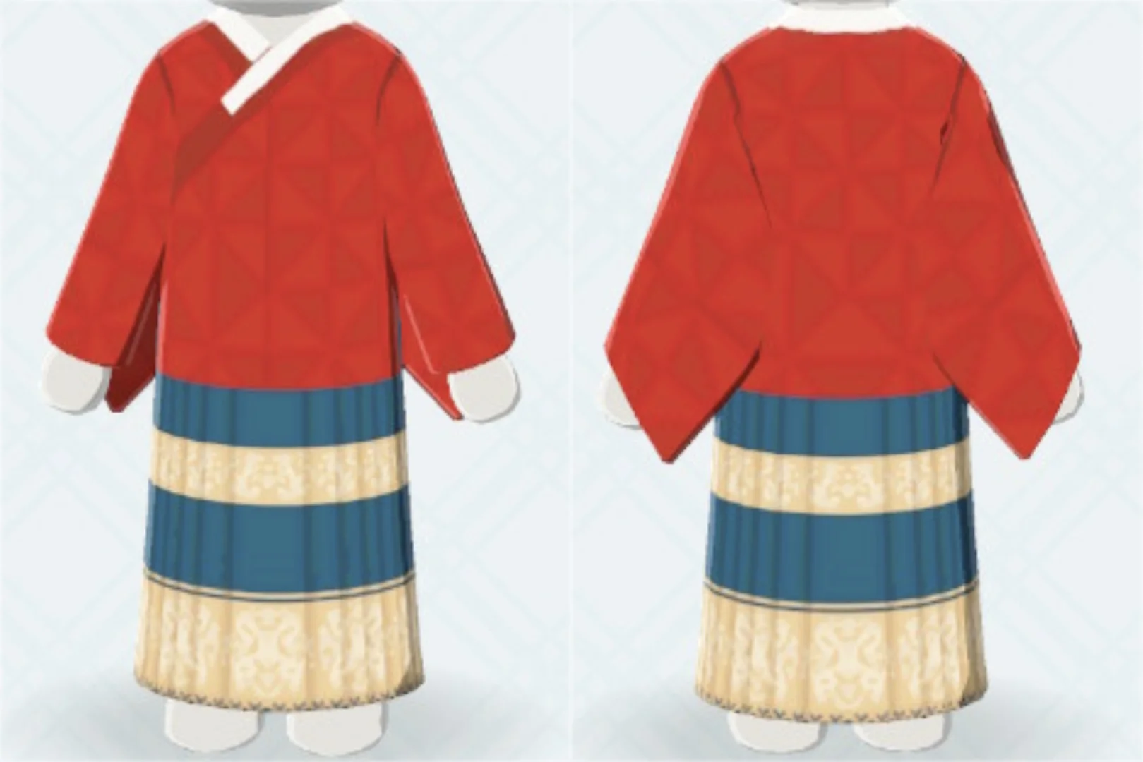 明朝風漢服・女の子向けベーシックスタイル — トモダチライフ DIY 図案（2枚目）