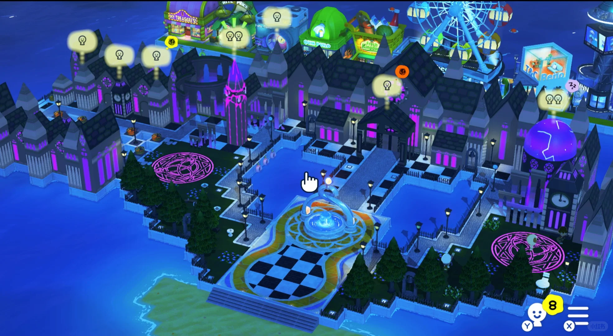 Un grand château médiéval aménagé pour mes Miis — Tomodachi Life motif DIY (image 4)