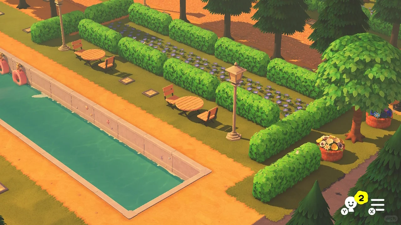 Journal de Construction d'Île avec Tennis et Piscine — Tomodachi Life motif DIY (image 5)