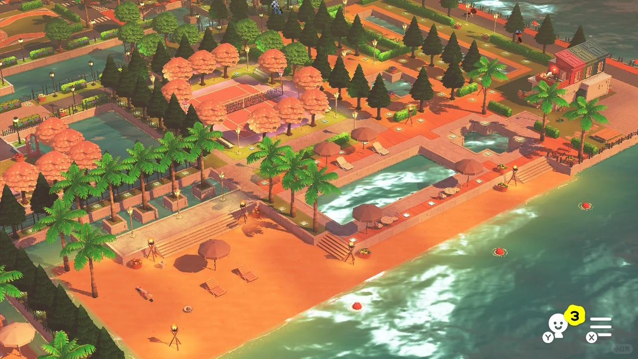 Journal de Construction d'Île avec Tennis et Piscine — Tomodachi Life motif DIY (image 8)