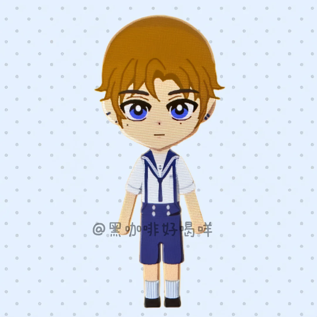 男の子セーラー服オールインワン コーデ デザインシート — トモダチライフ DIY 図案（2枚目）