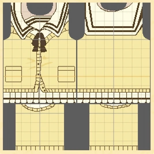 キミガシネ・アオイの制服デザインシート — トモダチライフ DIY 図案（2枚目）