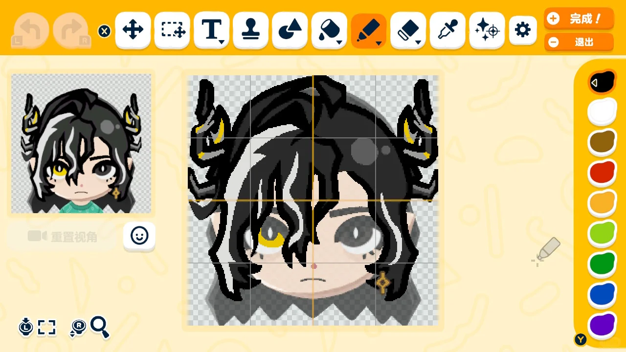 トモコレ MiiデザインシートP1（上編） — トモダチライフ DIY 図案（5枚目）