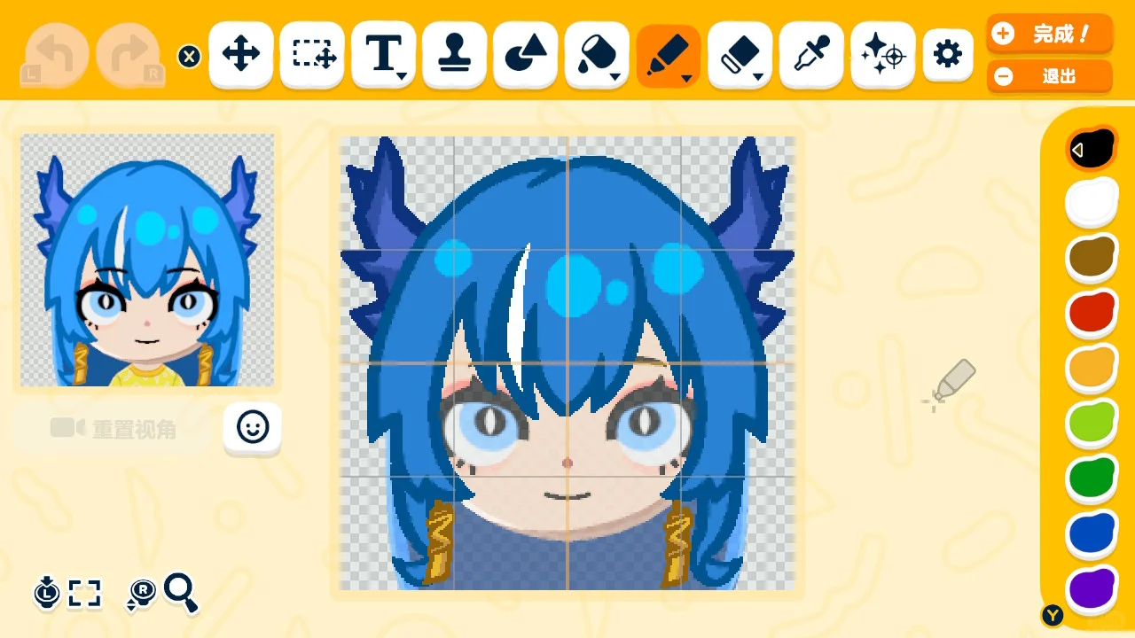 トモコレ MiiデザインシートP1（上編） — トモダチライフ DIY 図案（7枚目）