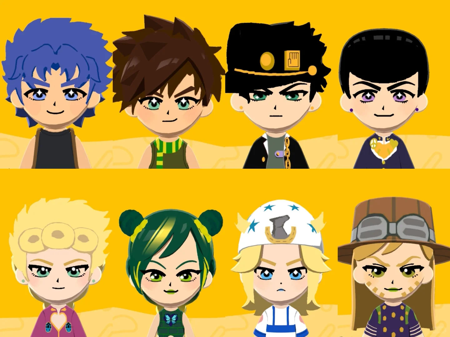 Partage de motifs et tenues JoJo — Face Paint et feuilles de motif — Tomodachi Life motif DIY