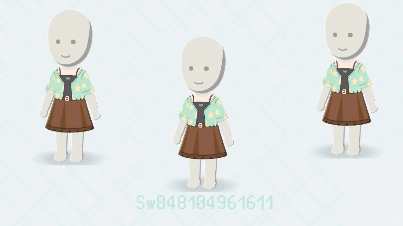 Thin Crispy Chocolate Short-Sleeve Dress — Tomodachi Life DIY pattern