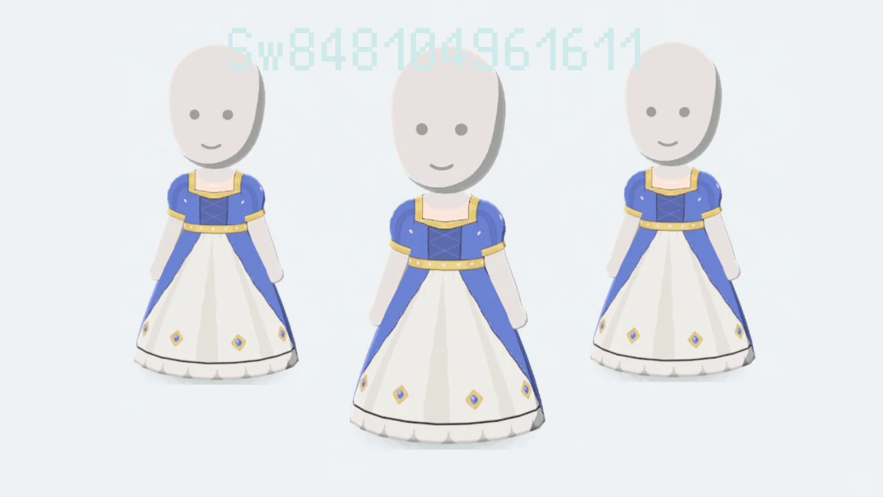 Deep Blue Sapphire Formal Dress — Tomodachi Life DIY pattern