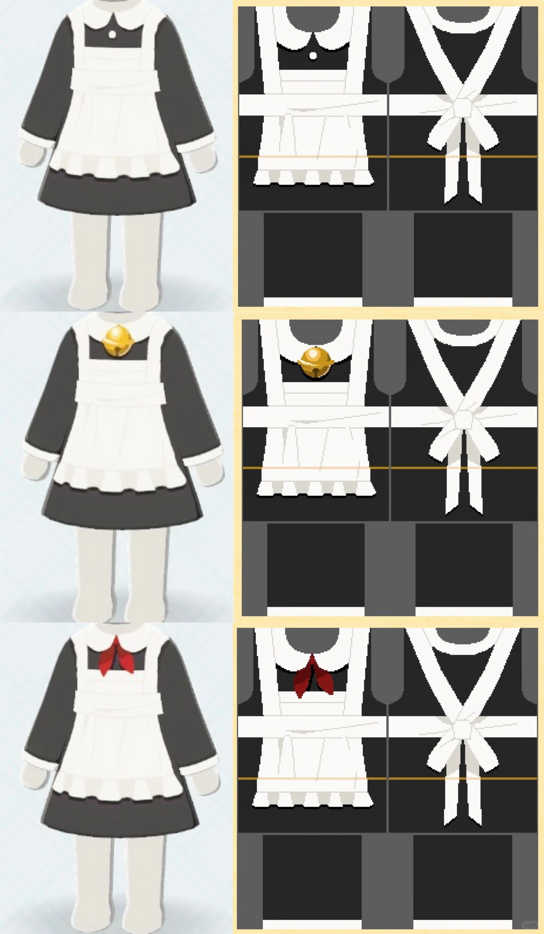 Tomodachi Life Bell Maid Dress Pattern Sheet — Tomodachi Life DIY pattern