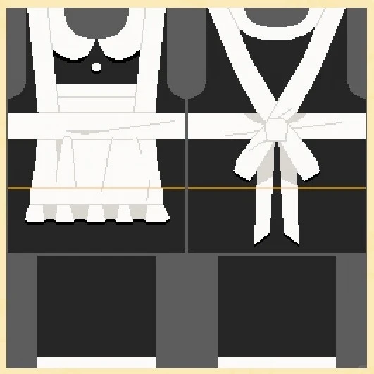 Feuille de motif – Tenue de femme de chambre à clochette — Tomodachi Life motif DIY (image 2)