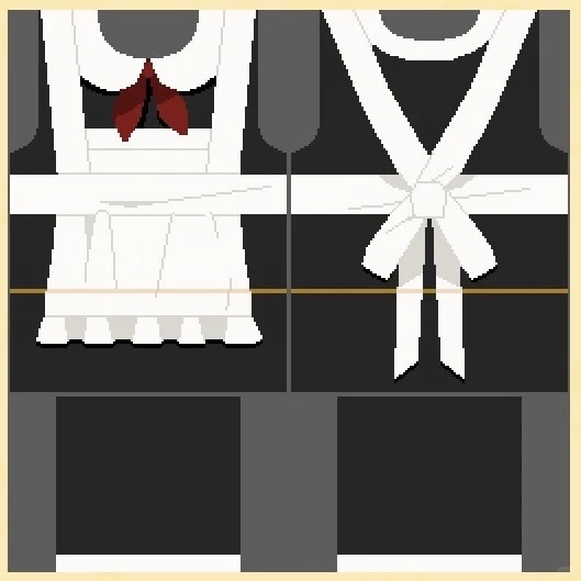 Feuille de motif – Tenue de femme de chambre à clochette — Tomodachi Life motif DIY (image 5)