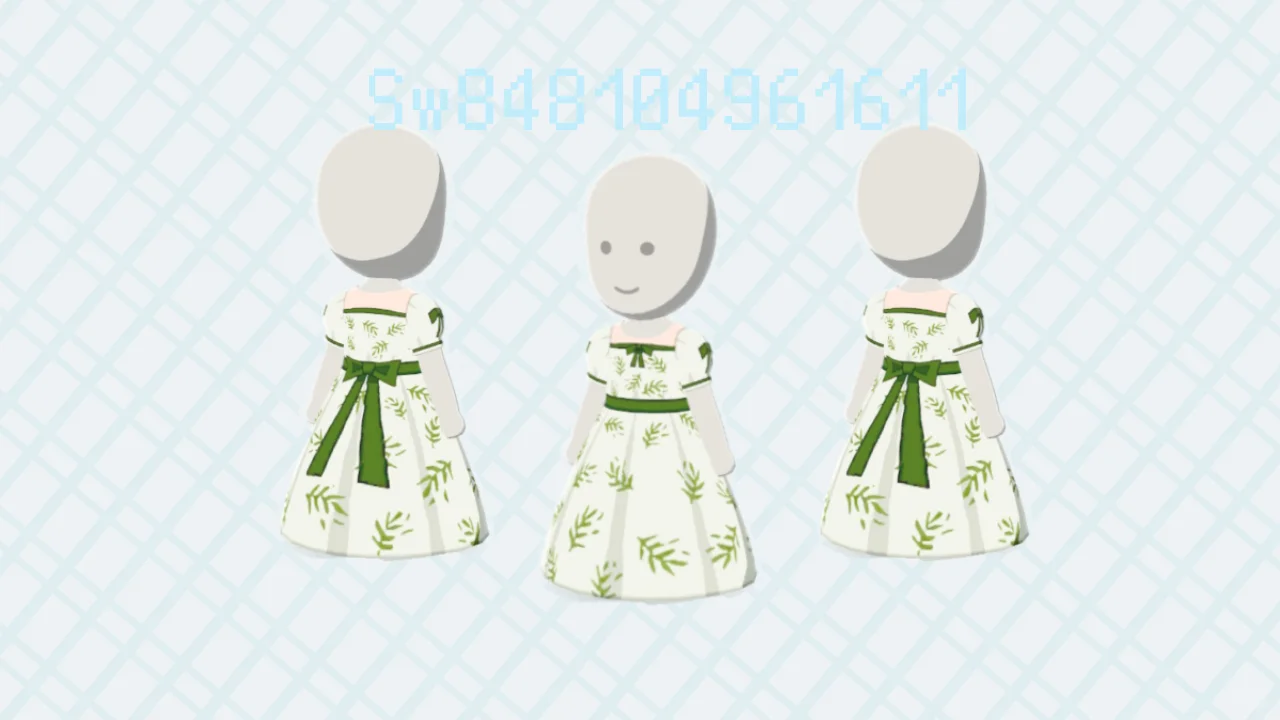 Gone with the Wind Scarlett Green Dress Recreation — Tomodachi Life DIY pattern