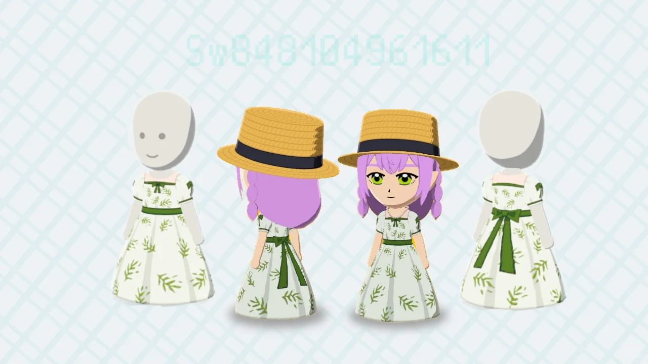 風と共に去りぬ スカーレットの緑のドレス再現 — トモダチライフ DIY 図案（2枚目）