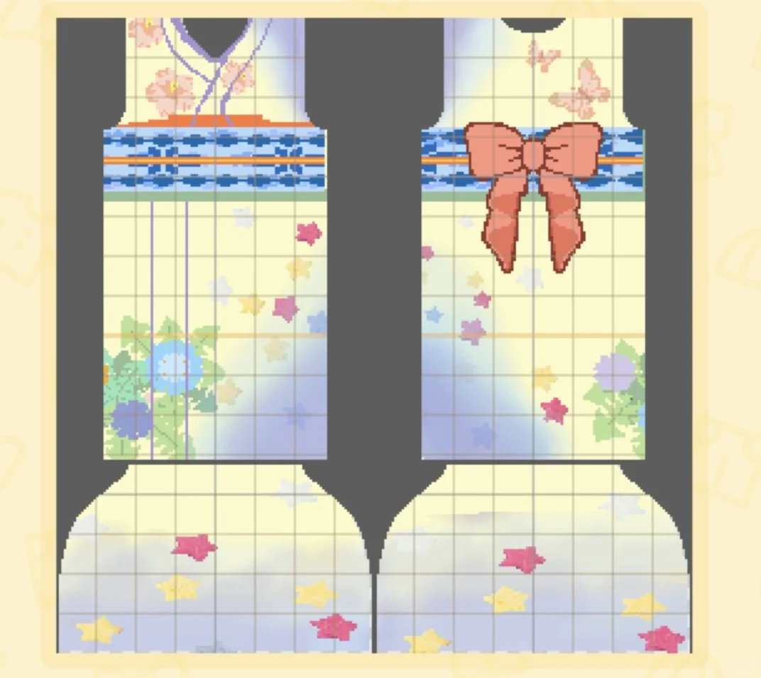 最小限の手描きで作れる和服デザインシート（チュートリアル付き） — トモダチライフ DIY 図案（3枚目）