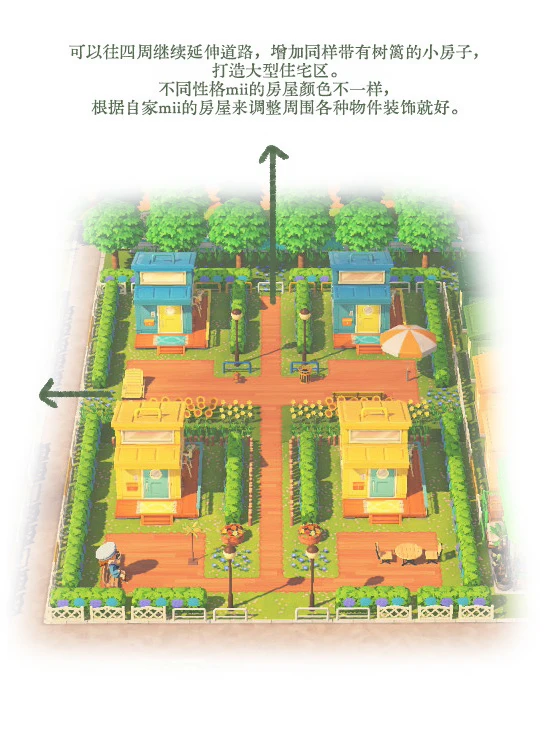 Concept de quartier résidentiel pour Tomodachi Life : Une vie de rêve — Tomodachi Life motif DIY (image 2)