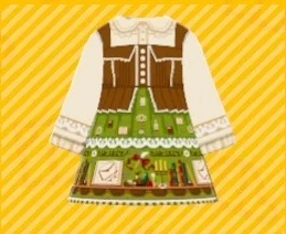 Feuille de motif – Robe enveloppe victorienne Axes Femme — Tomodachi Life motif DIY (image 2)