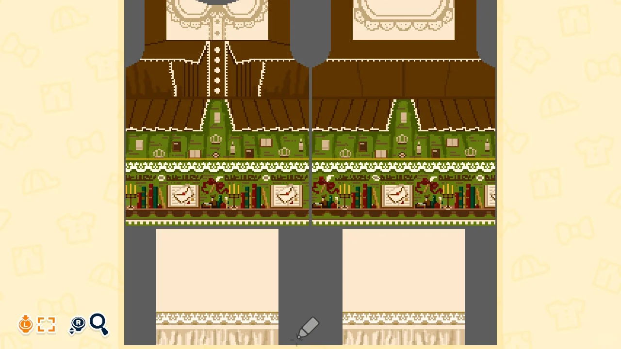 Feuille de motif – Robe enveloppe victorienne Axes Femme — Tomodachi Life motif DIY (image 4)