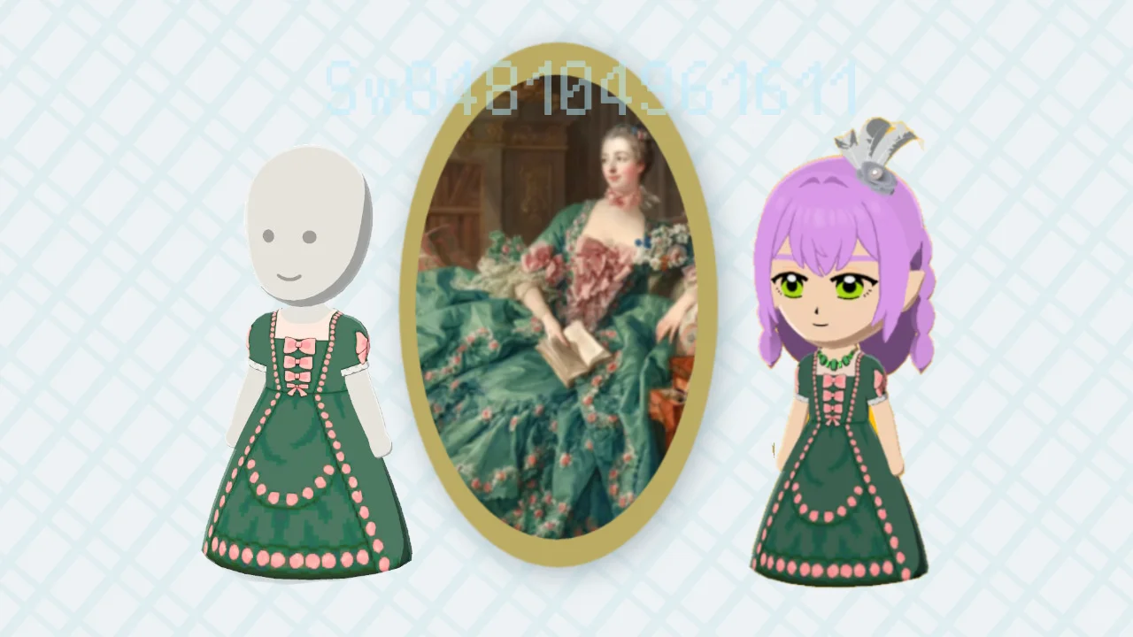 Rococo Style Pattern for Tomodachi Life — Tomodachi Life DIY pattern