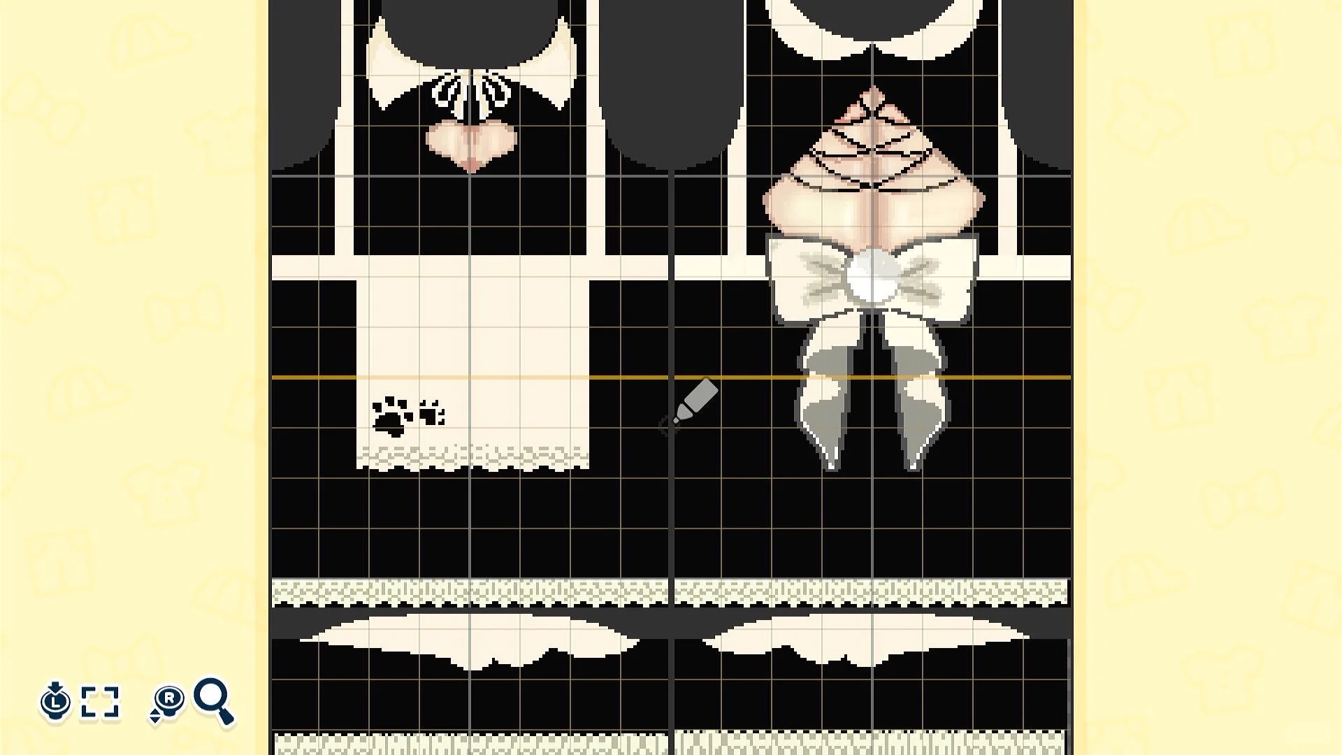 カットアウトメイド服デザインシート — トモダチライフ DIY 図案（2枚目）