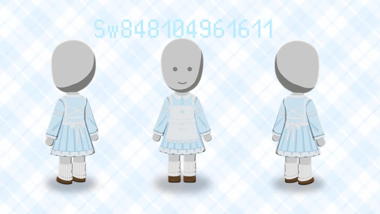 水色系のコーデデザイン — トモダチライフ DIY 図案（2枚目）