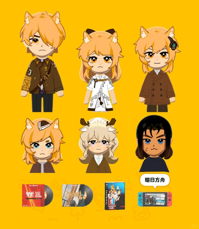 カズデル アークナイツ MiiキャラとアイテムのデザインシートShareする — トモダチライフ DIY 図案