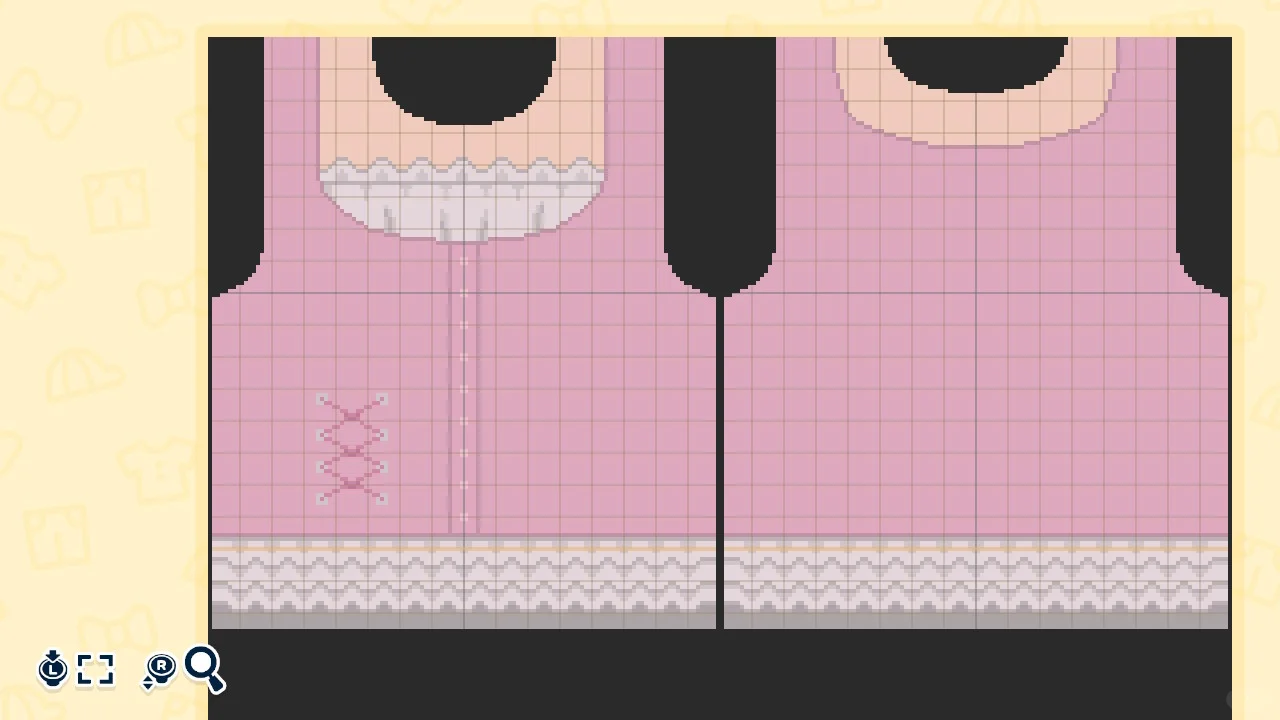 ピンクレーストップス＆ロングスカートコーデ — トモダチライフ DIY 図案（2枚目）