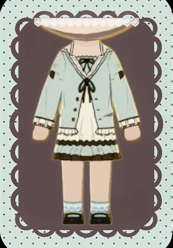 Mint Chocolate Thin Dress Pattern with Color Palette — Tomodachi Life DIY pattern