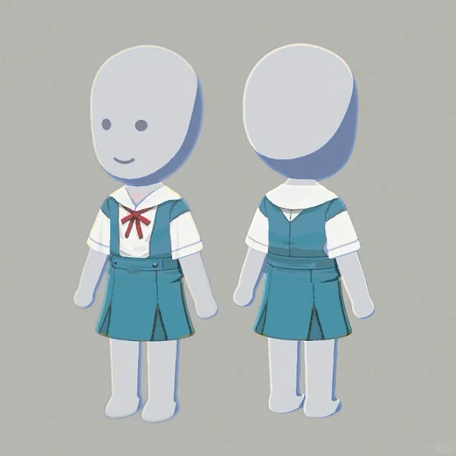 Feuille de motif – Uniforme scolaire d'Evangelion — Tomodachi Life motif DIY