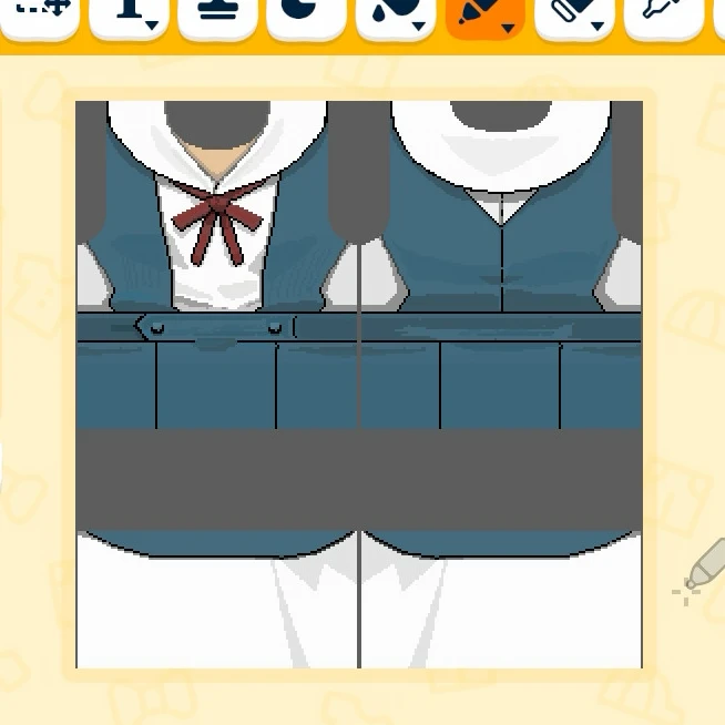 トモコレ EVA 学校制服デザインシート — トモダチライフ DIY 図案（2枚目）