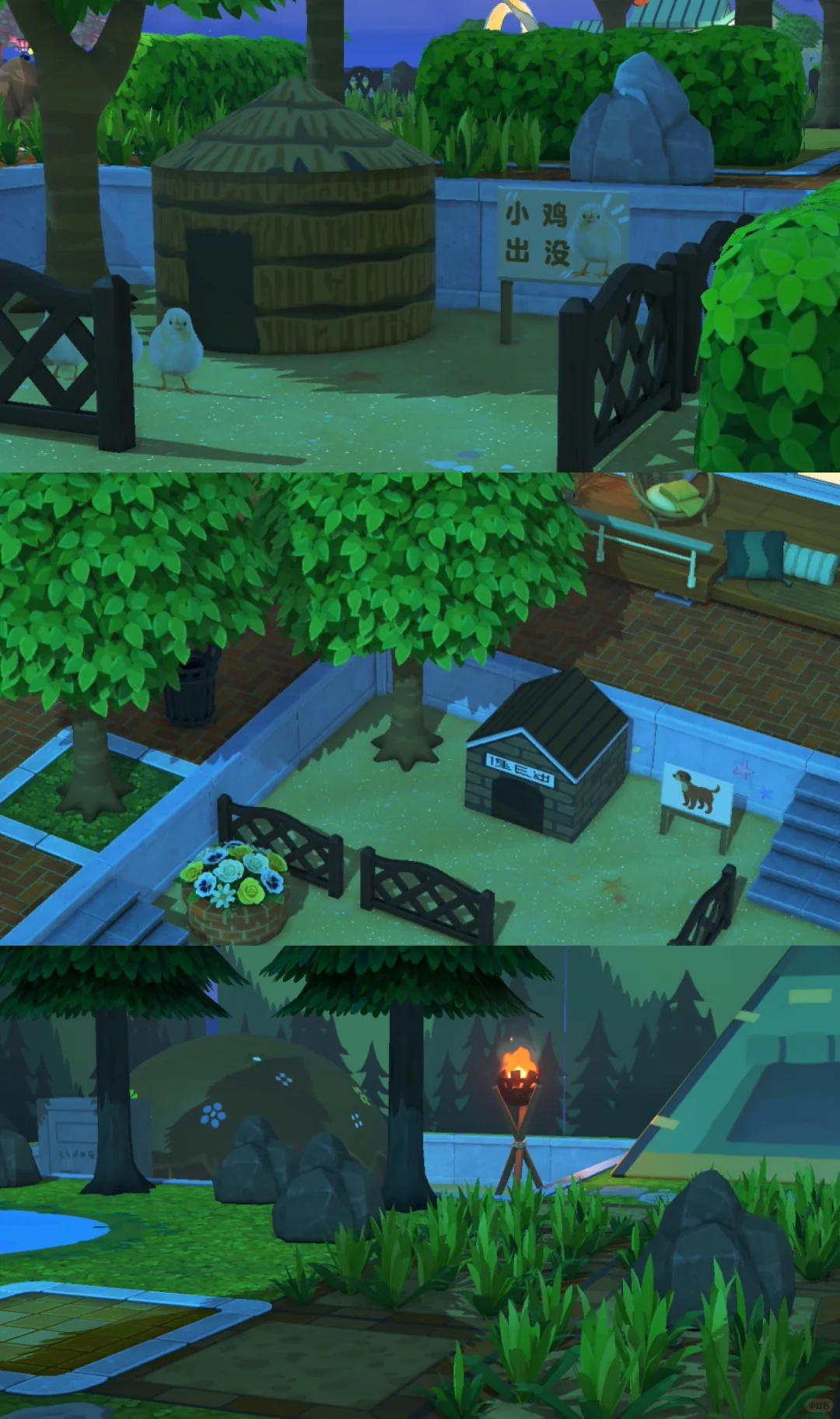 Island Corner Build with Small Courtyard and Graves — Tomodachi Life DIY pattern (image 2)