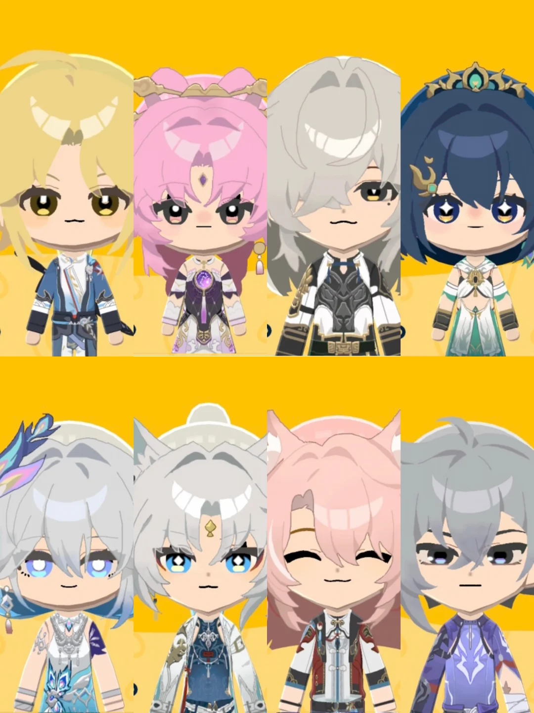 Xianzhou Character Face Paint and Clothing Pattern Sheets Shared — Tomodachi Life DIY pattern