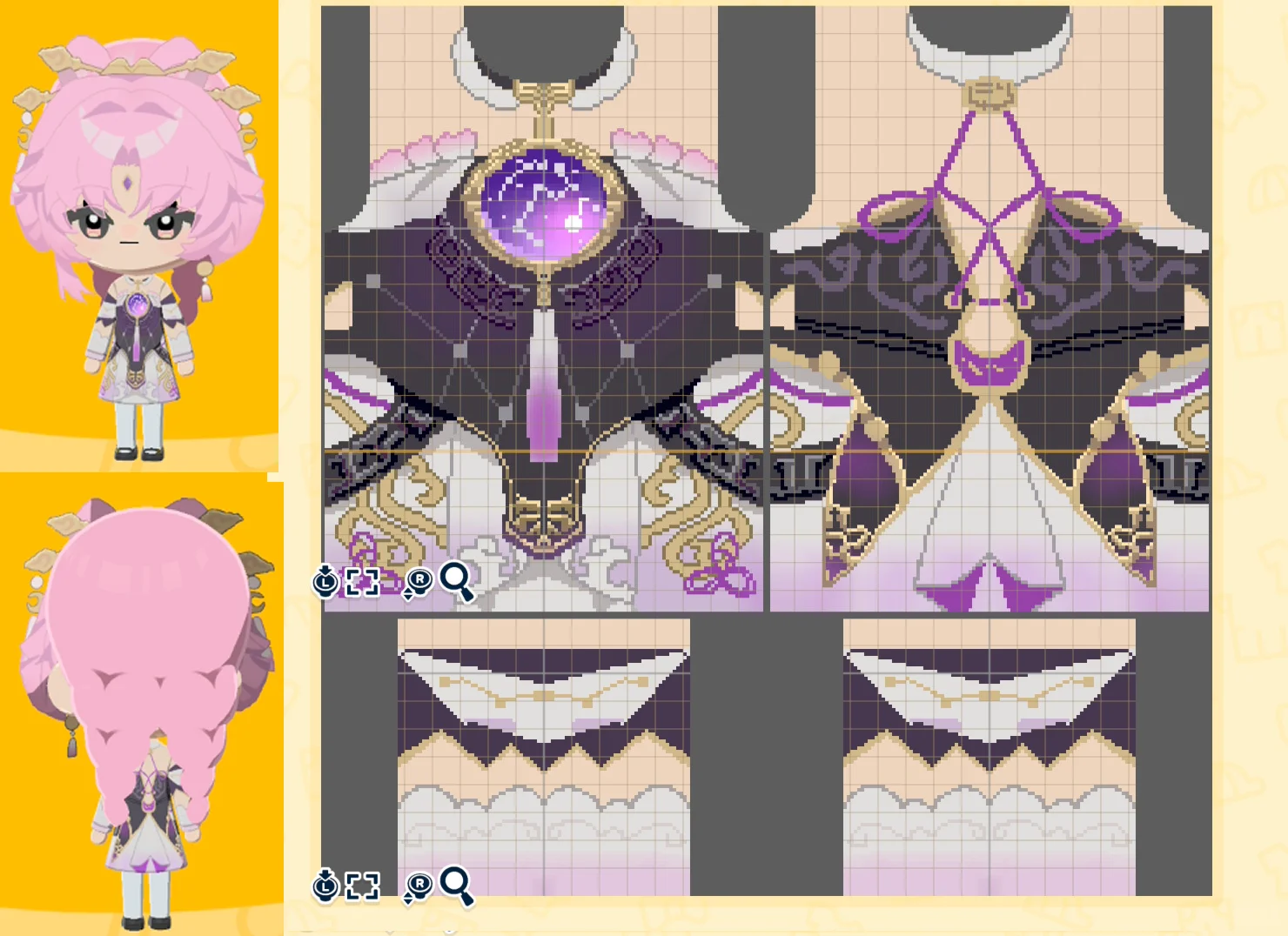 仙舟キャラのフェイスペイントと服のデザインシートをシェア — トモダチライフ DIY 図案（3枚目）