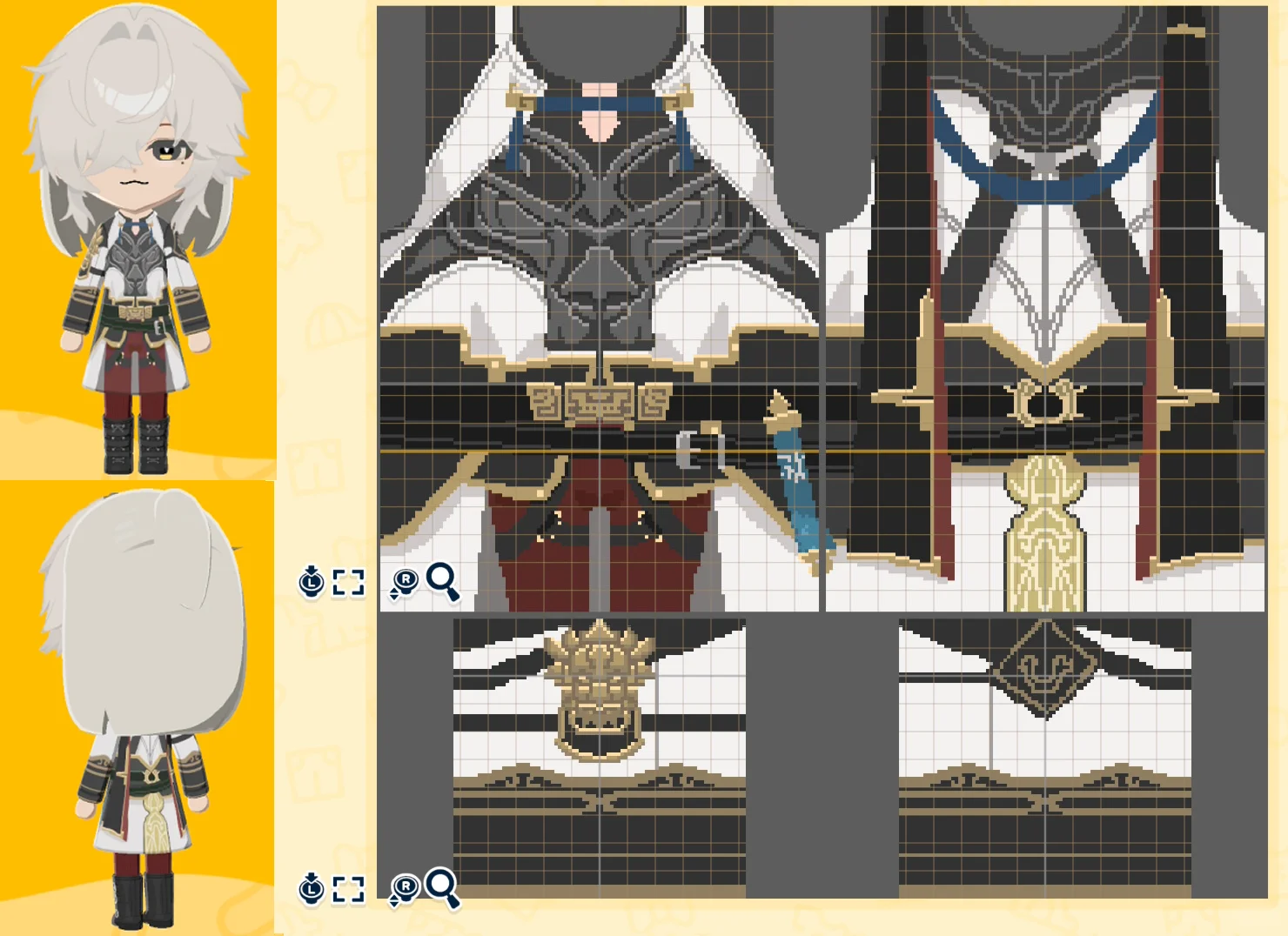 仙舟キャラのフェイスペイントと服のデザインシートをシェア — トモダチライフ DIY 図案（5枚目）