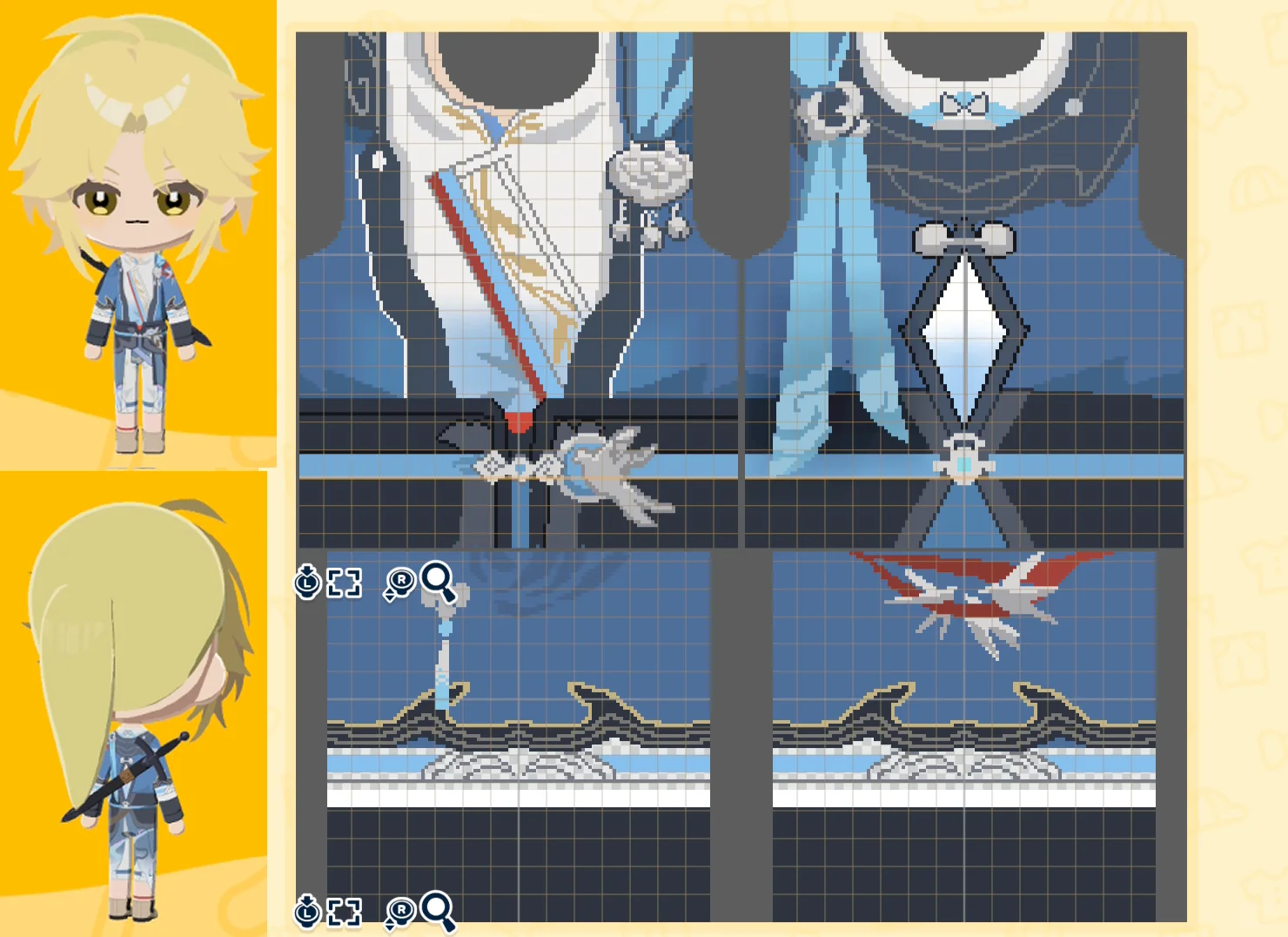 仙舟キャラのフェイスペイントと服のデザインシートをシェア — トモダチライフ DIY 図案（7枚目）