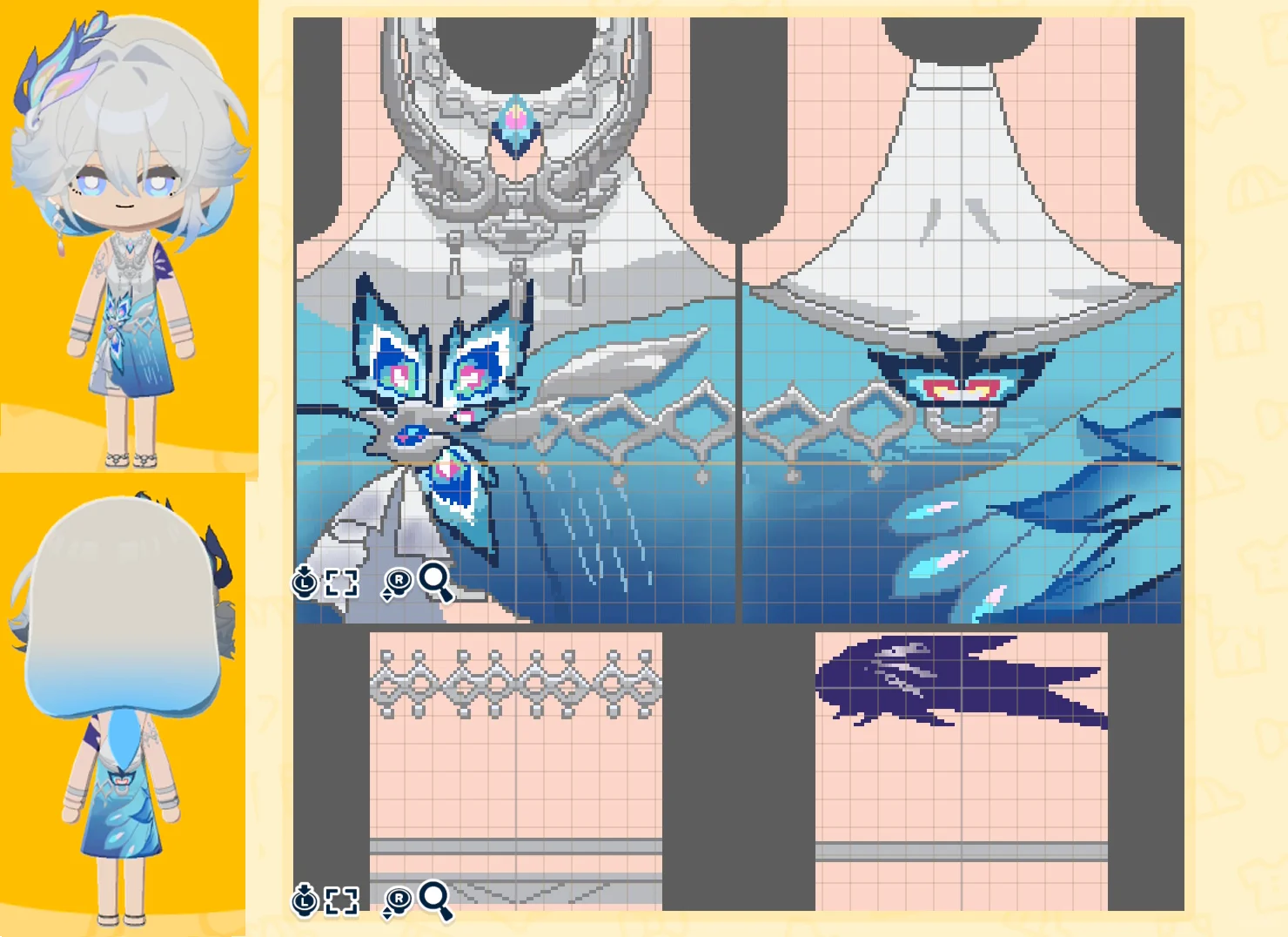 仙舟キャラのフェイスペイントと服のデザインシートをシェア — トモダチライフ DIY 図案（10枚目）