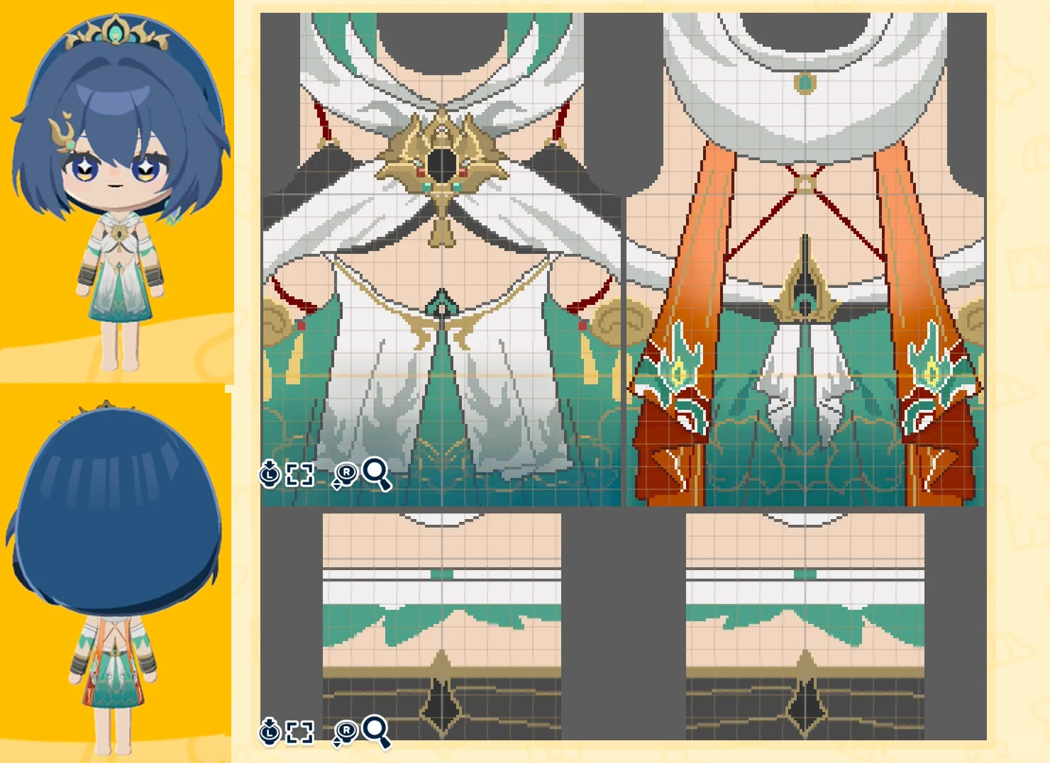仙舟キャラのフェイスペイントと服のデザインシートをシェア — トモダチライフ DIY 図案（12枚目）