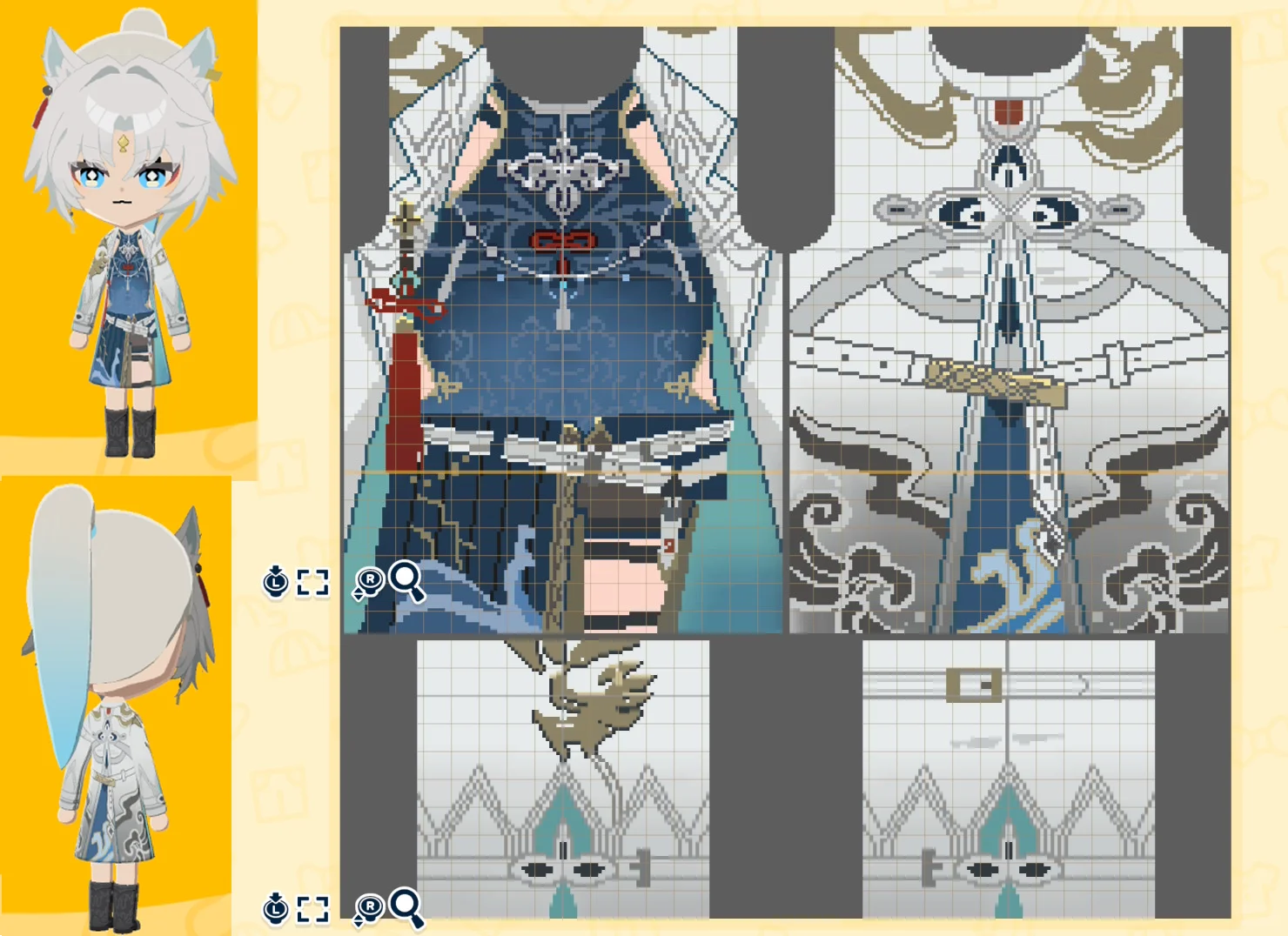 仙舟キャラのフェイスペイントと服のデザインシートをシェア — トモダチライフ DIY 図案（14枚目）