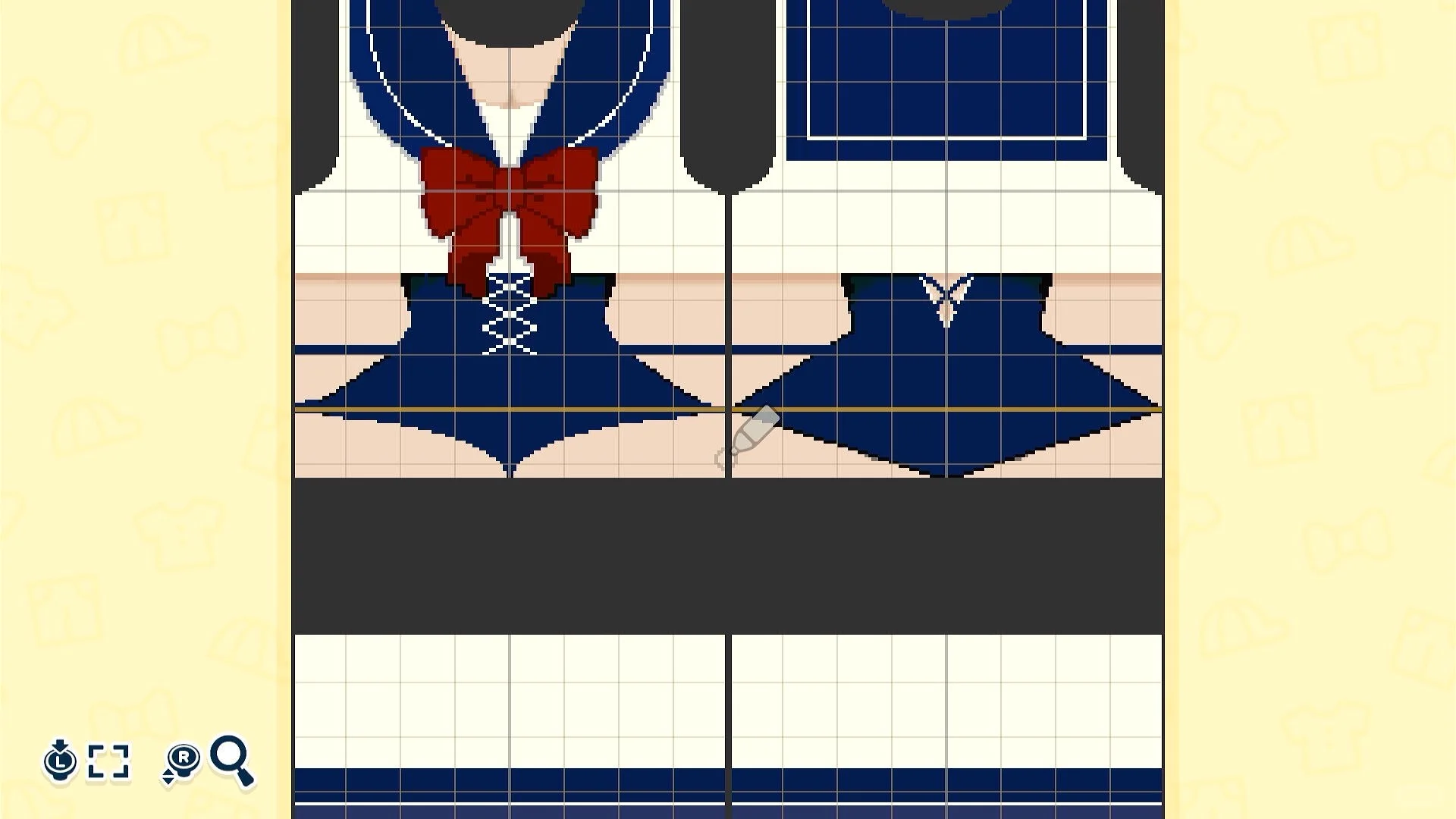 トモコレ セーラー服＋スカート デザインシート シェア — トモダチライフ DIY 図案（2枚目）