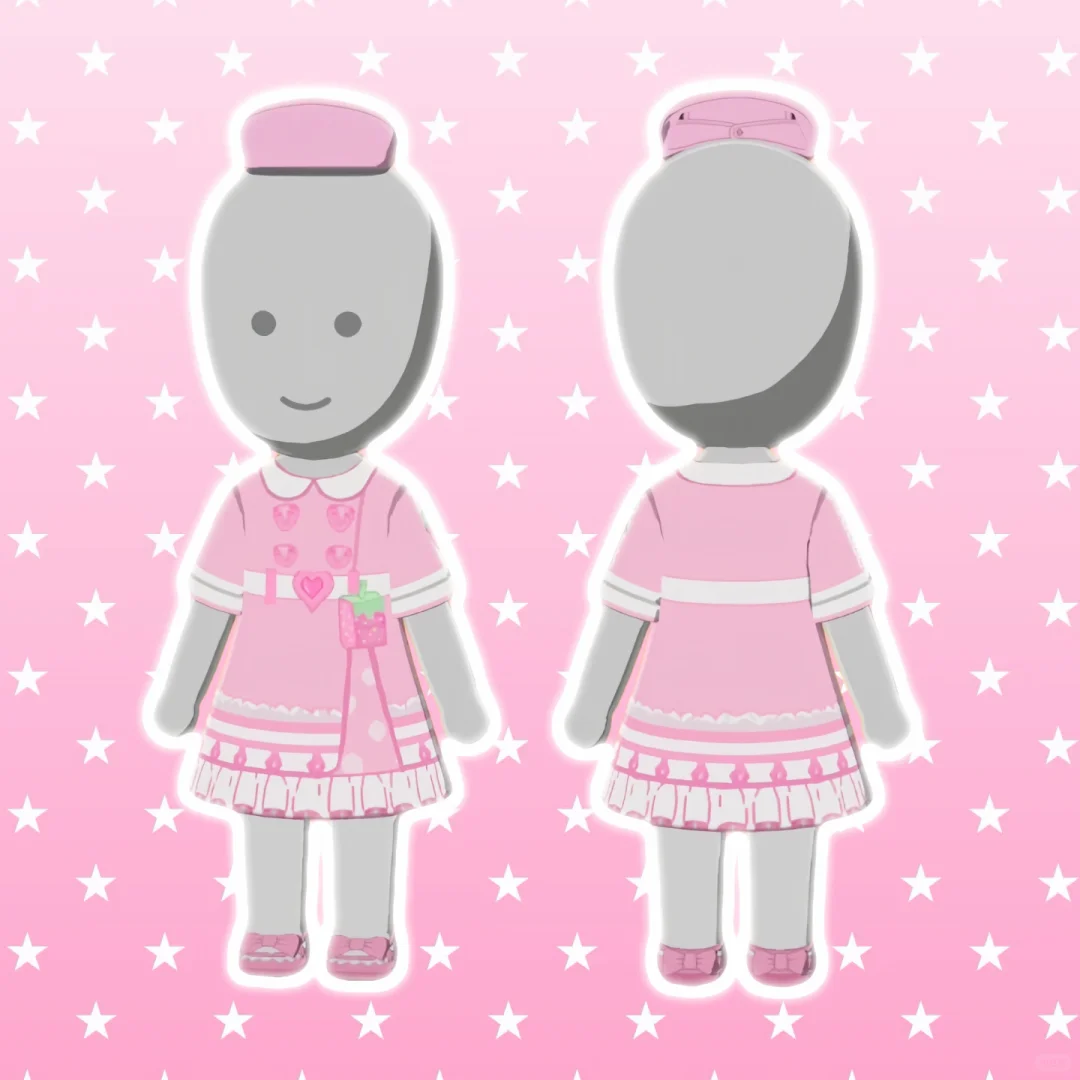 トモコレ かわいいイチゴドレスのデザイン — トモダチライフ DIY 図案（2枚目）