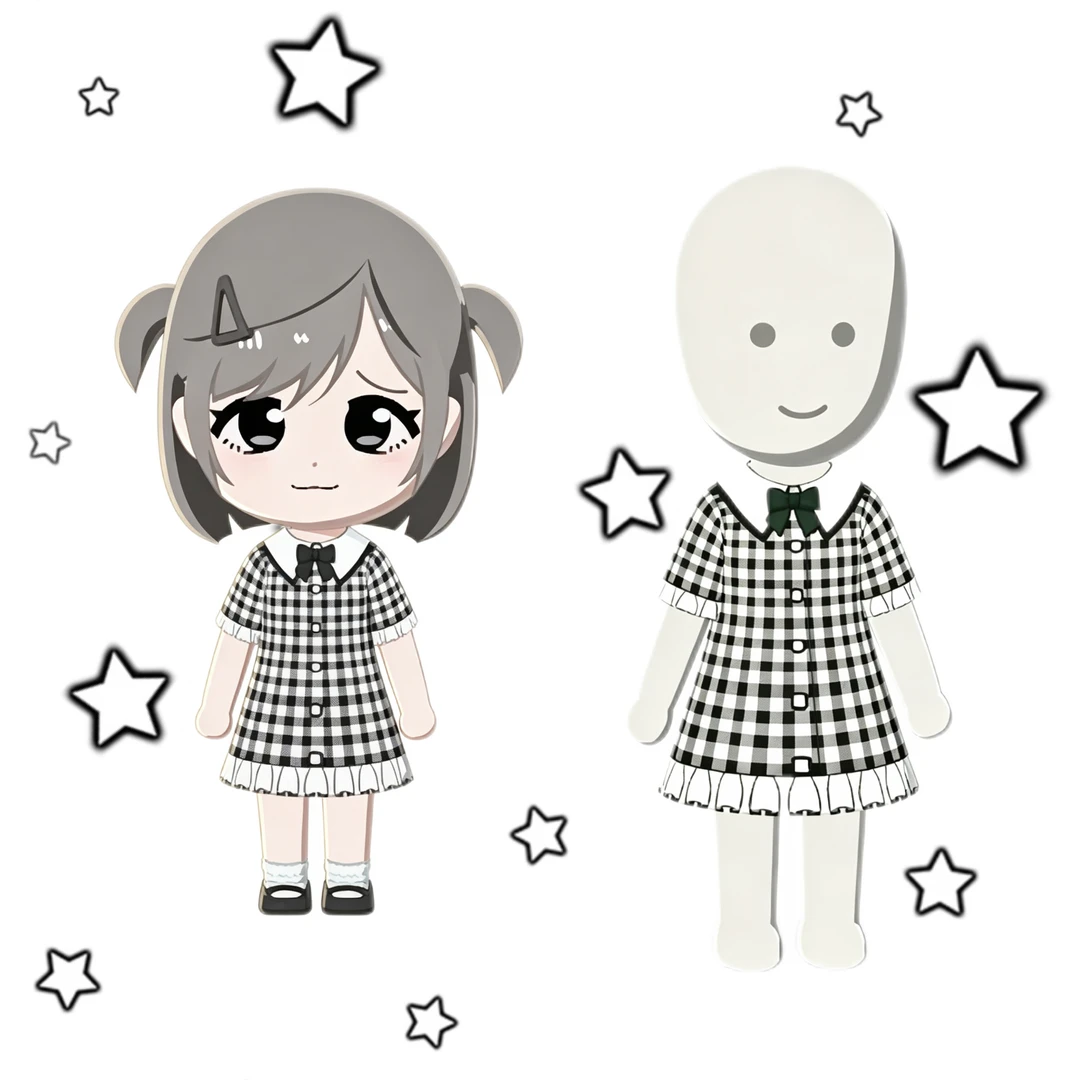 Plaid Lace Dress Pattern Sheet for Tomodachi Life — Tomodachi Life motif DIY