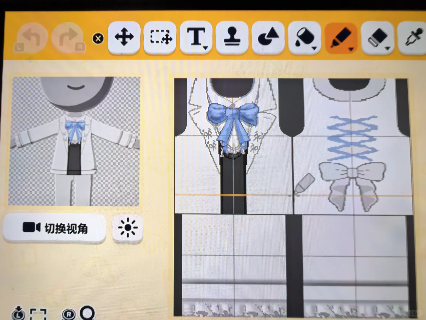 人形遣いC107バレンタインカフェ柄シート — トモダチライフ DIY 図案（3枚目）