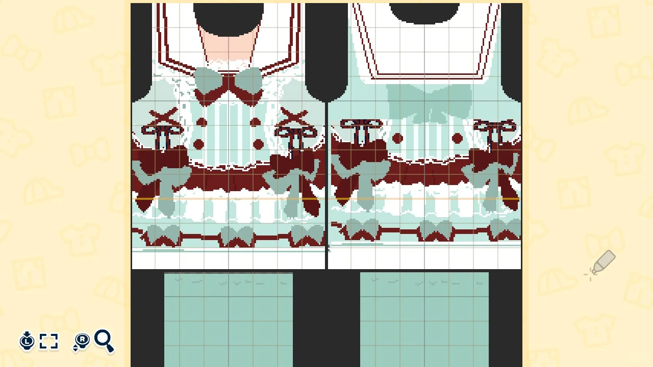 薄いチョコレートバーのデザインシート（カラーパレット付き） — トモダチライフ DIY 図案（1枚目）