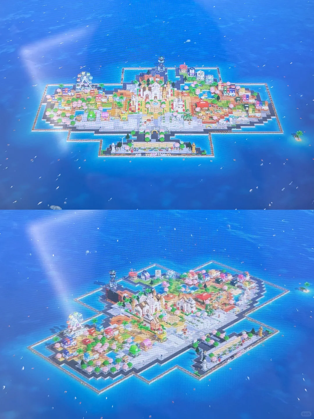 象の滑り台とアイスクリームカーの島作り進捗 — トモダチライフ DIY 図案（9枚目）