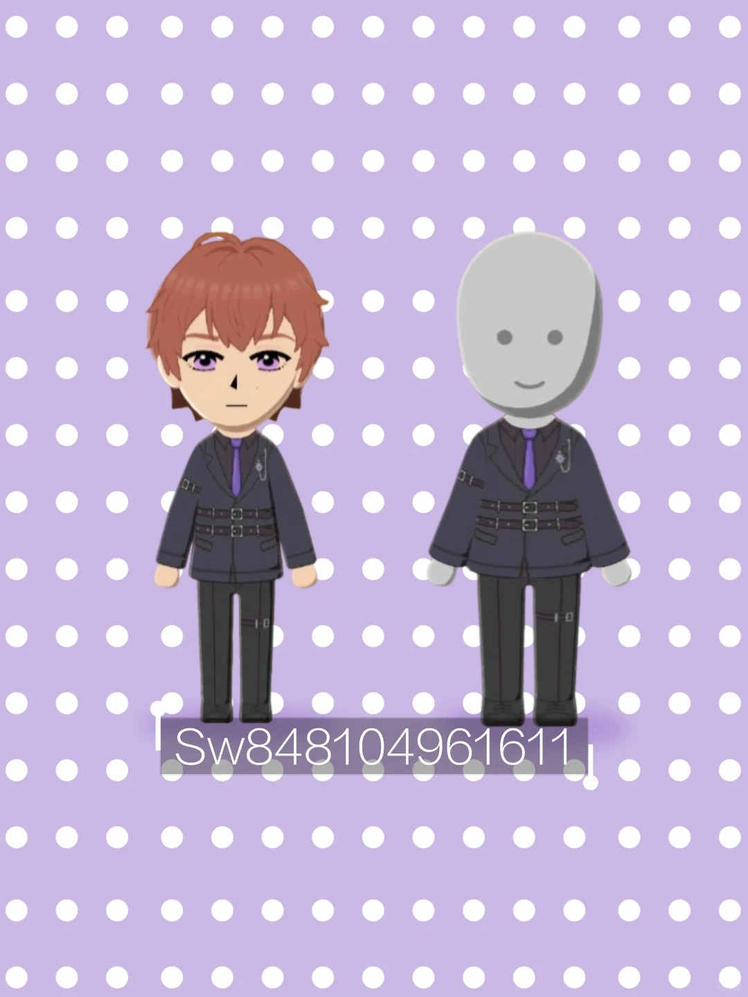 黒シャツにネクタイとスーツジャケットの男性コーデ — トモダチライフ DIY 図案（1枚目）