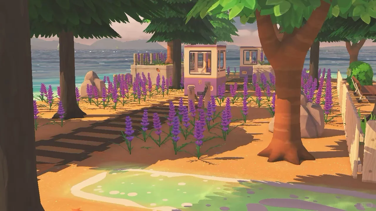 Aménagement de l'île : mini train lavande avec feuille de motif — Tomodachi Life motif DIY (image 2)