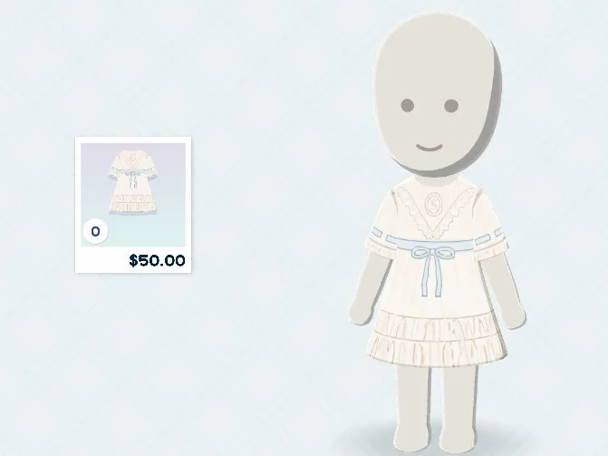 アンティークドール風ミニスカートドレス（デザインシート付き） — トモダチライフ DIY 図案