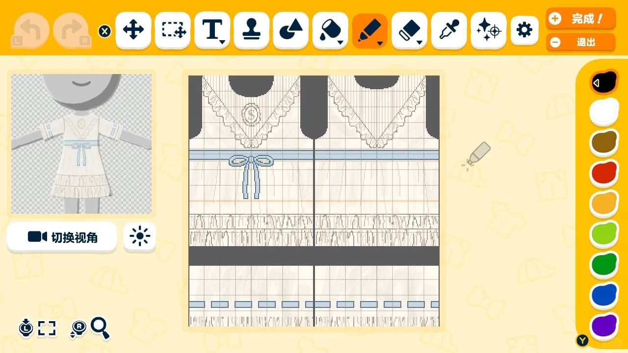 アンティークドール風ミニスカートドレス（デザインシート付き） — トモダチライフ DIY 図案（4枚目）