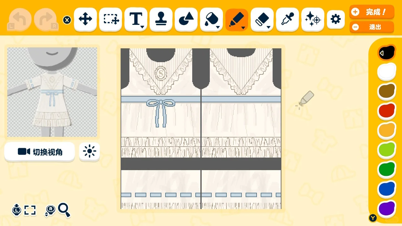 アンティークドール風ミニスカートドレス（デザインシート付き） — トモダチライフ DIY 図案（5枚目）